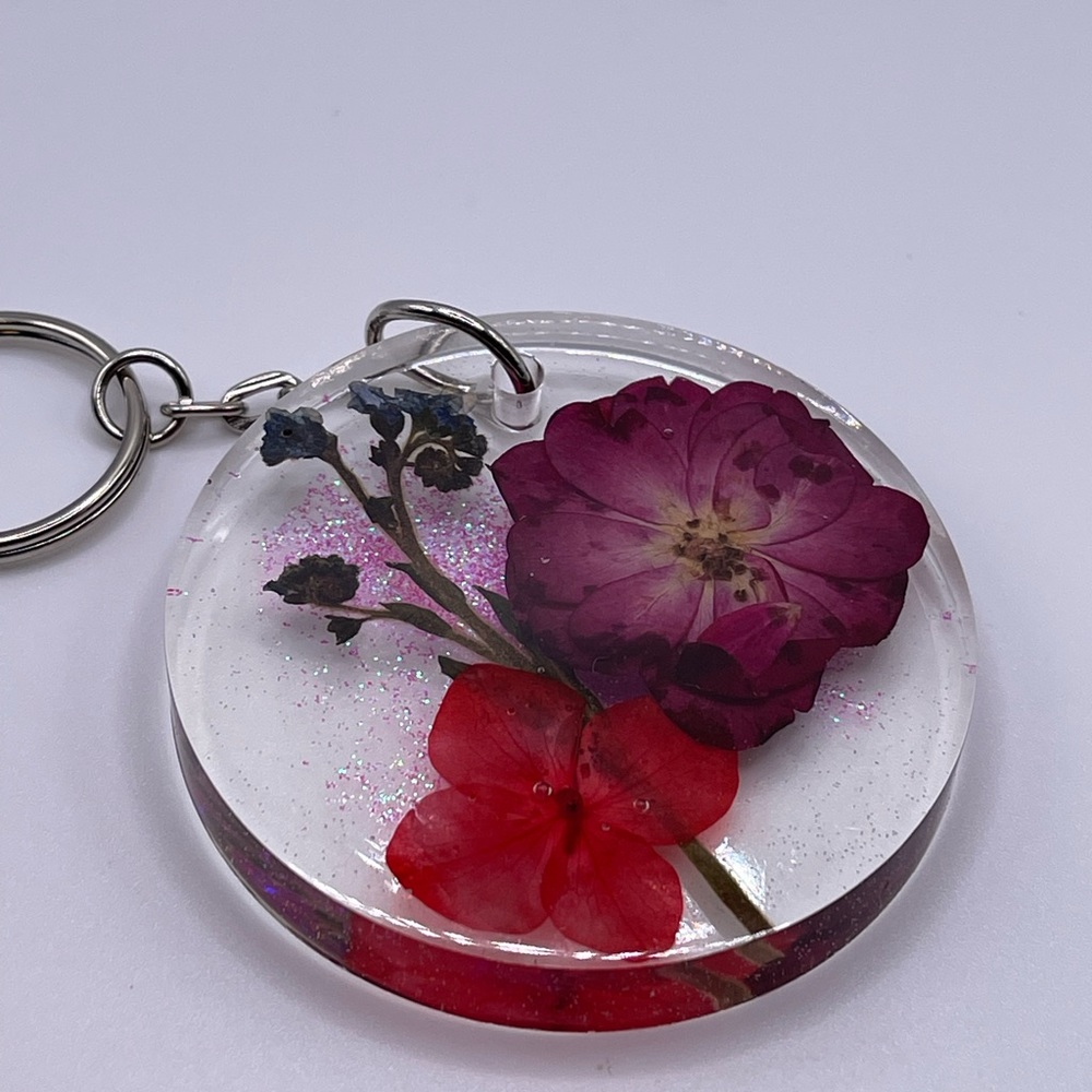 Round Resin Keychain